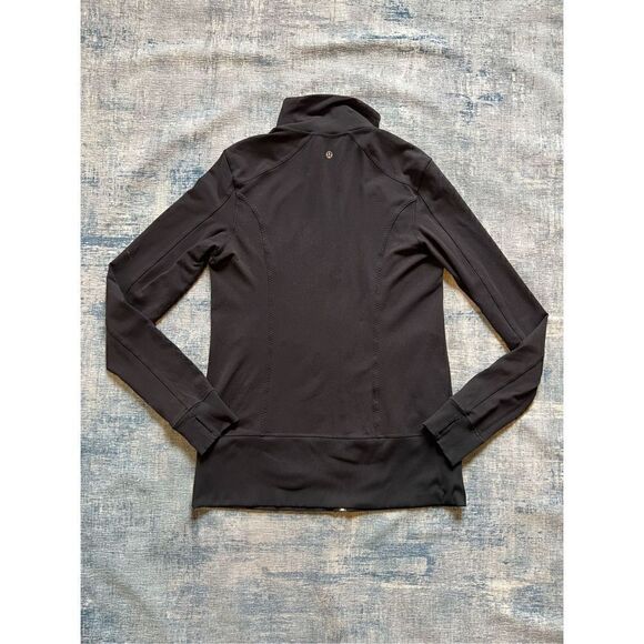 Lululemon Black Daily Yoga Full Zip Lightweight Jacket Size 10 - Picture 8 of 8